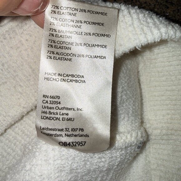 Free People Ottoman Slouchy Tunic In Ecru Cream Mock Neck Oversized Comfy Cozy L - Picture 4 of 5